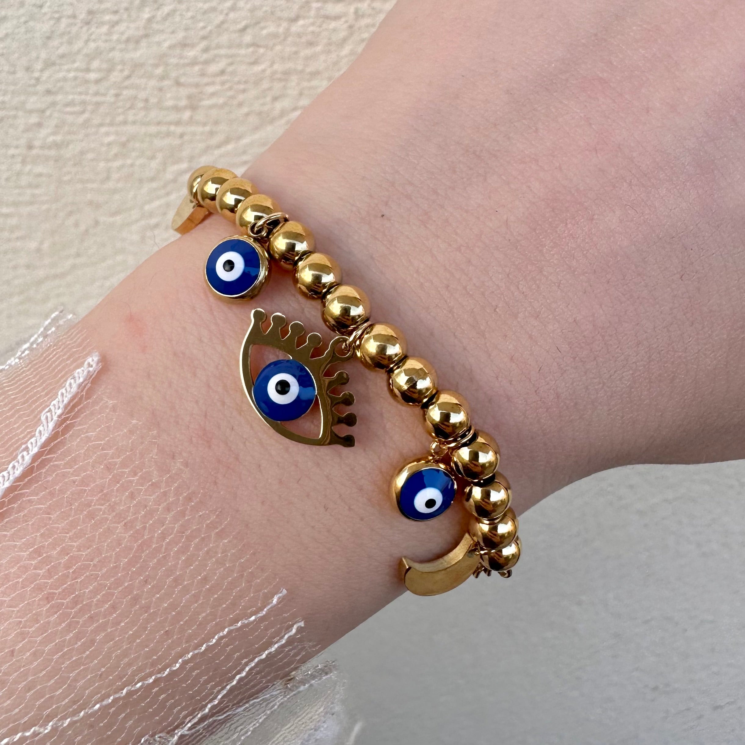 Evil eye beaded bracelet