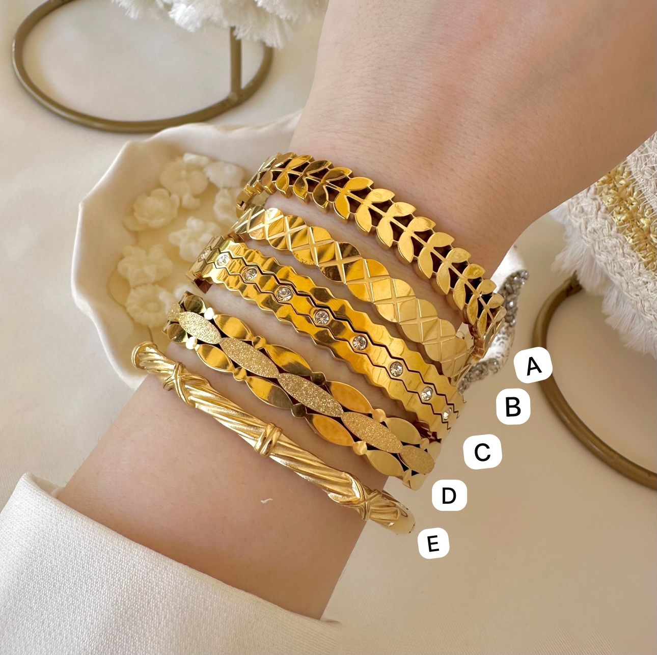 Golden bracelets