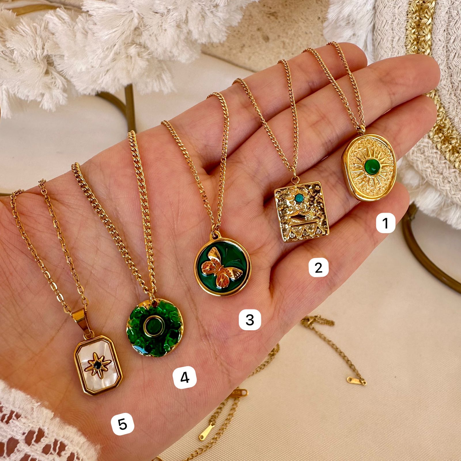 Trendy Green necklace