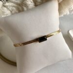 Black zircon snake bracelet