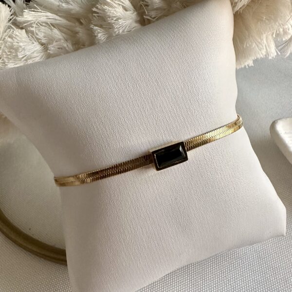 Black zircon snake bracelet