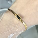 Black zircon snake bracelet