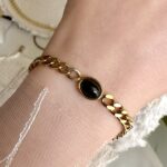 black zircon bracelet