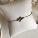 Black zircon grommet bracelet