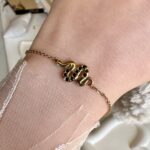 Black zircon grommet bracelet