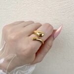 Gold chunk ring