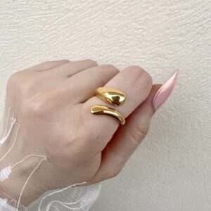 Gold chunk ring