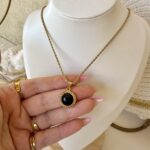 Black zircon necklace
