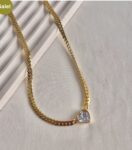 Heart zircon necklace