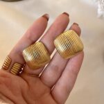 Chunky square earrings