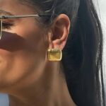 Chunky square earrings