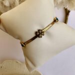 Flower & Evil eye snake bracelet