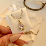 Zircon stone necklace