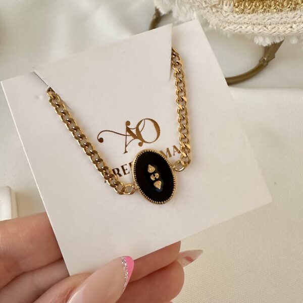 Black & golden bracelet