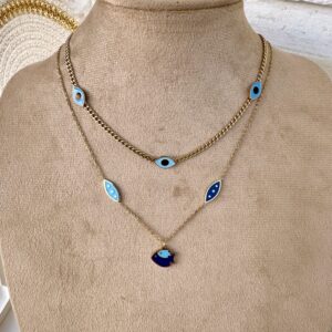 Evil & Fish necklace