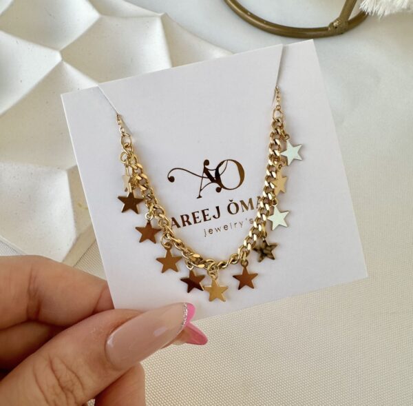 Golden star necklace