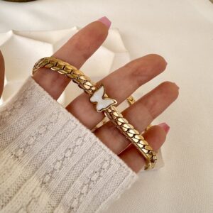 White butterfly necklace