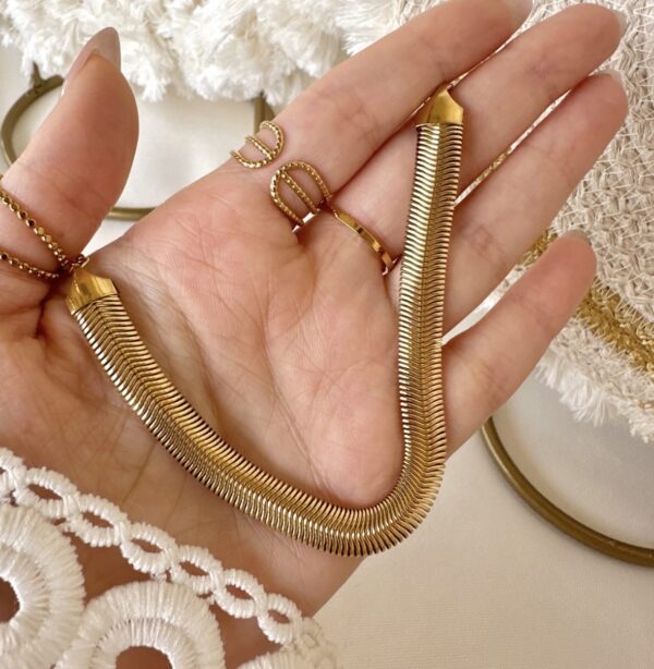 Wide snake bracelet