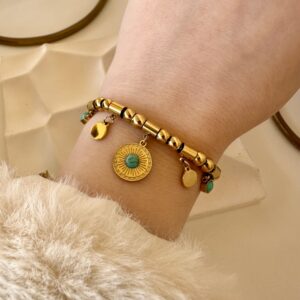 Turquoise charms bracelet