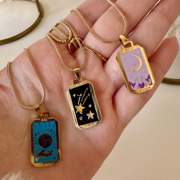 Tarot card necklace