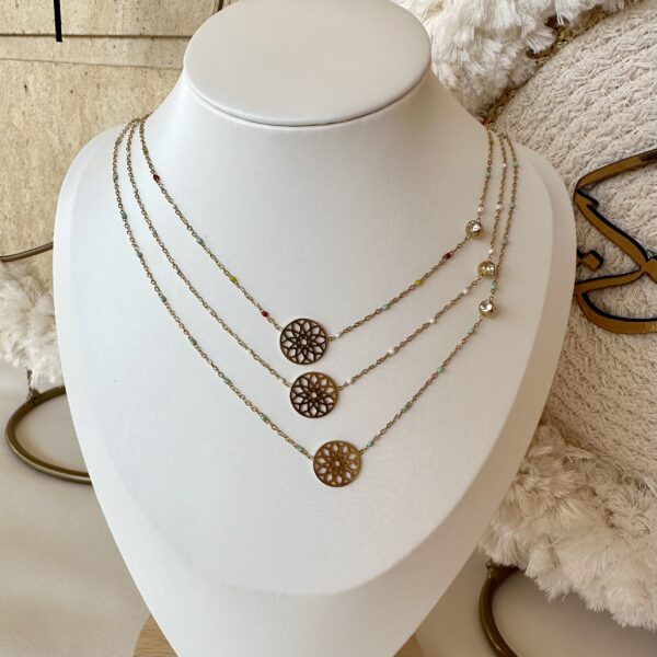 Circle zircon necklace