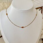 Evil eye checker necklace