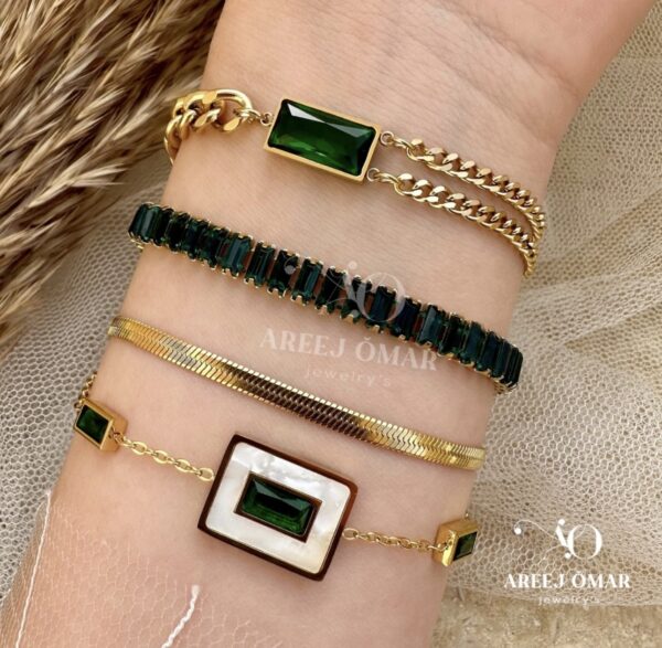 Emerald bracelets