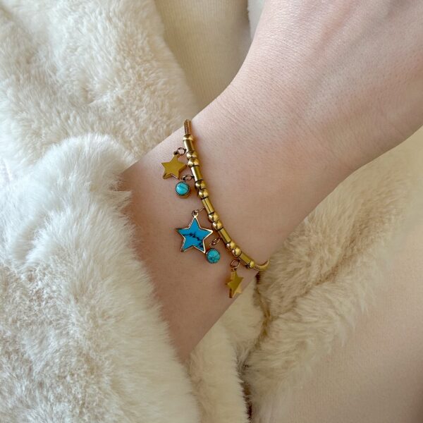 Turquoise star bracelet
