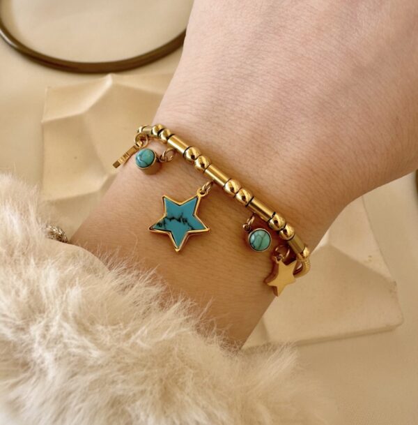 Turquoise star bracelet