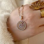 Round zircon necklace