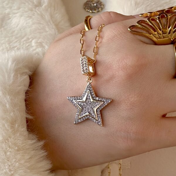 Star zircon necklace