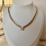 square diamond necklace