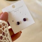 Purple earrings