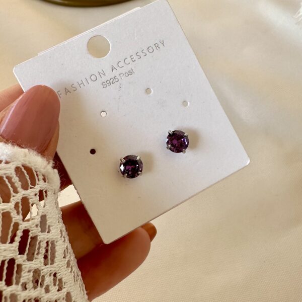 Purple earrings