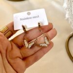 Wing zircon earrings