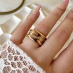 Rose gold Zircon ring