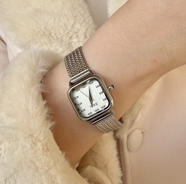 ieke Silver Square Watch