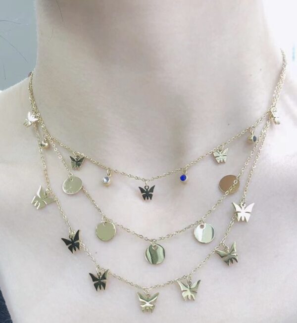Triple charms necklace
