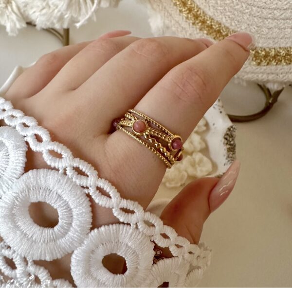 Brick red cuff Ring