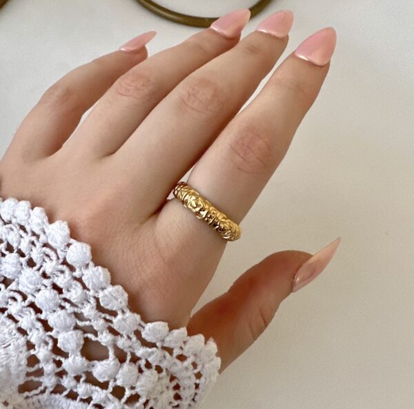 Golden flower Ring