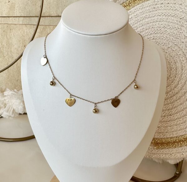 Heart charms necklace