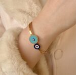 Round evil eye bracelet