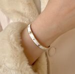 White zircon bracelet