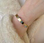 Turquoise golden bracelet