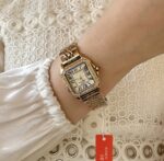 Gold zircon ibso Watch