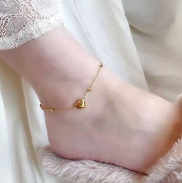 Heart anklet