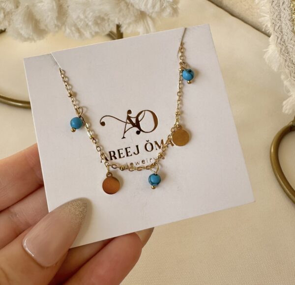 Turquoise ball anklet