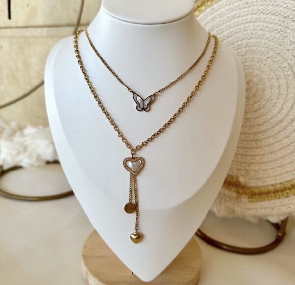 Heart & 🦋 necklace