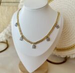 Square zircon necklace