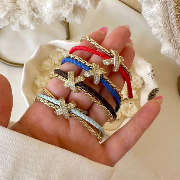 X leather bangles